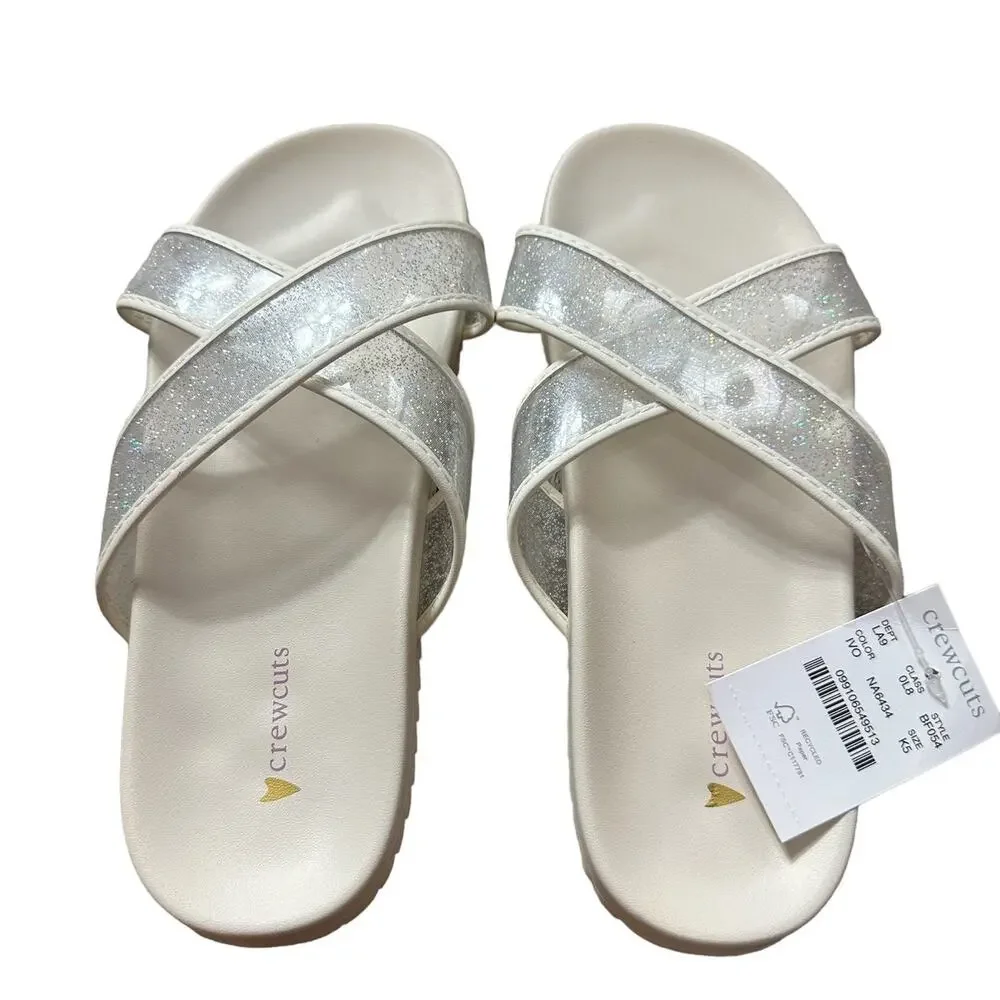 Crewcuts Girls Sparkly Slides Size K5 NWT